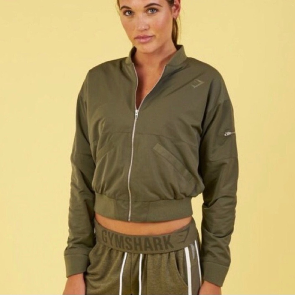 Gymshark Nikki b Women's Olive Bomber Jacket